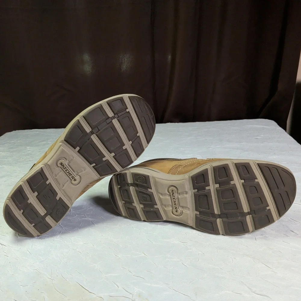 Skechers Relaxed Fit Harper Forde Shoes Mens Size 9 Loafers Brown Slip On